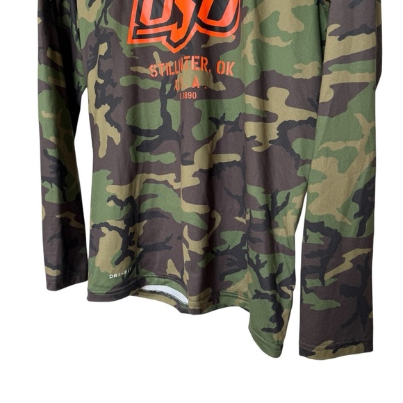 Nike Men's Camo OSU Cowboys Military Appreciation Long Sleeve Tee S DRI-FIT - Picture 3 of 12